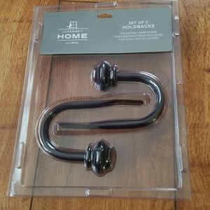NWT oil rubbed bronze curtain holdbacks